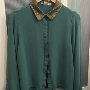 Forever 21 green blouse
